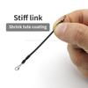 3pcs Carp Fishing Accessories Stiff Feeder Links 6/8cm Crimped Wire Rope For Fishing A Free-Running Rig Terminal Tackle