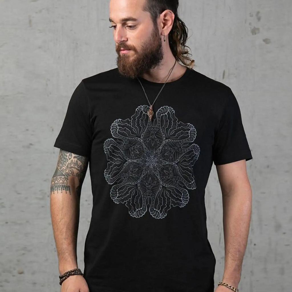 Black T Shirt For Unisex Unisexdala Unisexs Psychedelic Psy Clothing Trance Festival Trippy Him Vintage Stylish Soft