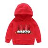 Children's Red Santa Claus Pattern Printed Hoodie Boys Girls Comfortable Outdoor Autumn and Winter Long Sleeve Pullover