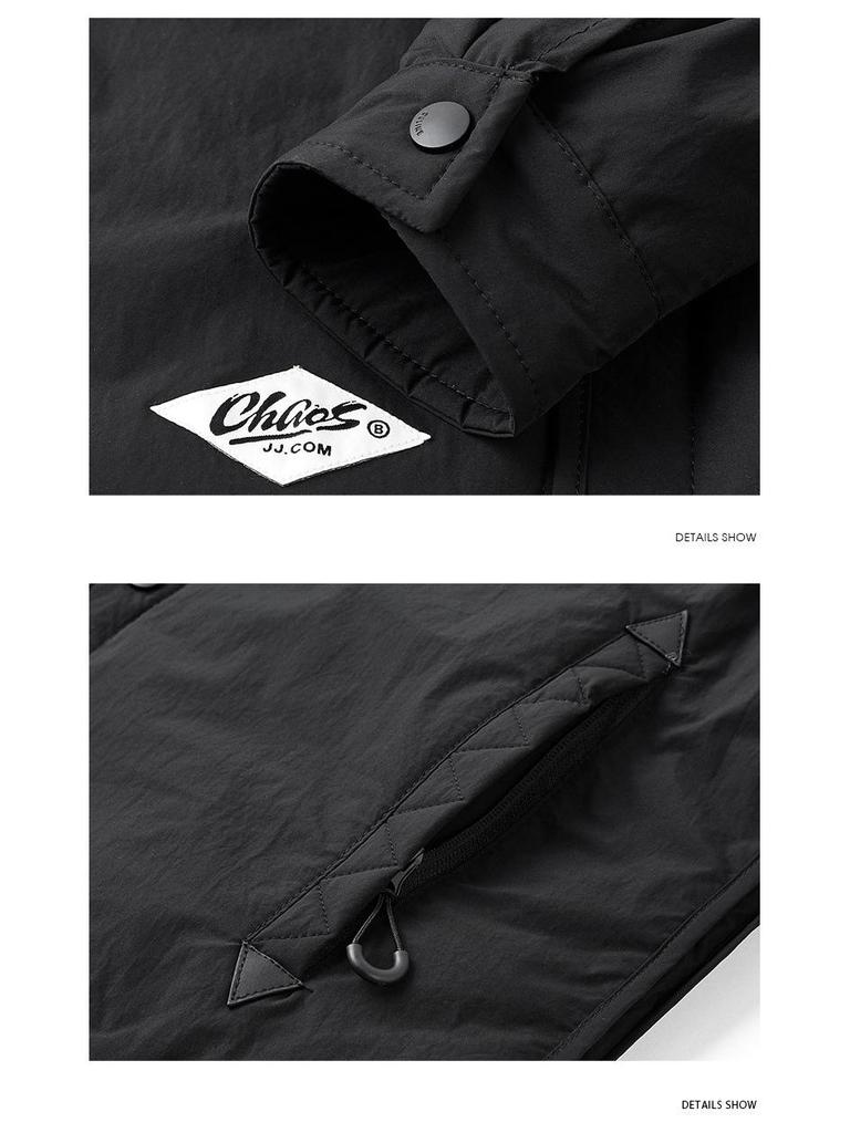 Men's Cross-Border Down Feather Jacket: 50% Down, Lapel, Short, Trendy Winter Workwear