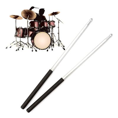 1 Pairs Aluminium Alloy Drum Sticks Nonslip Grip Metal Drumstick Nonslip Exercise Drumsticks for Comfortable Playing