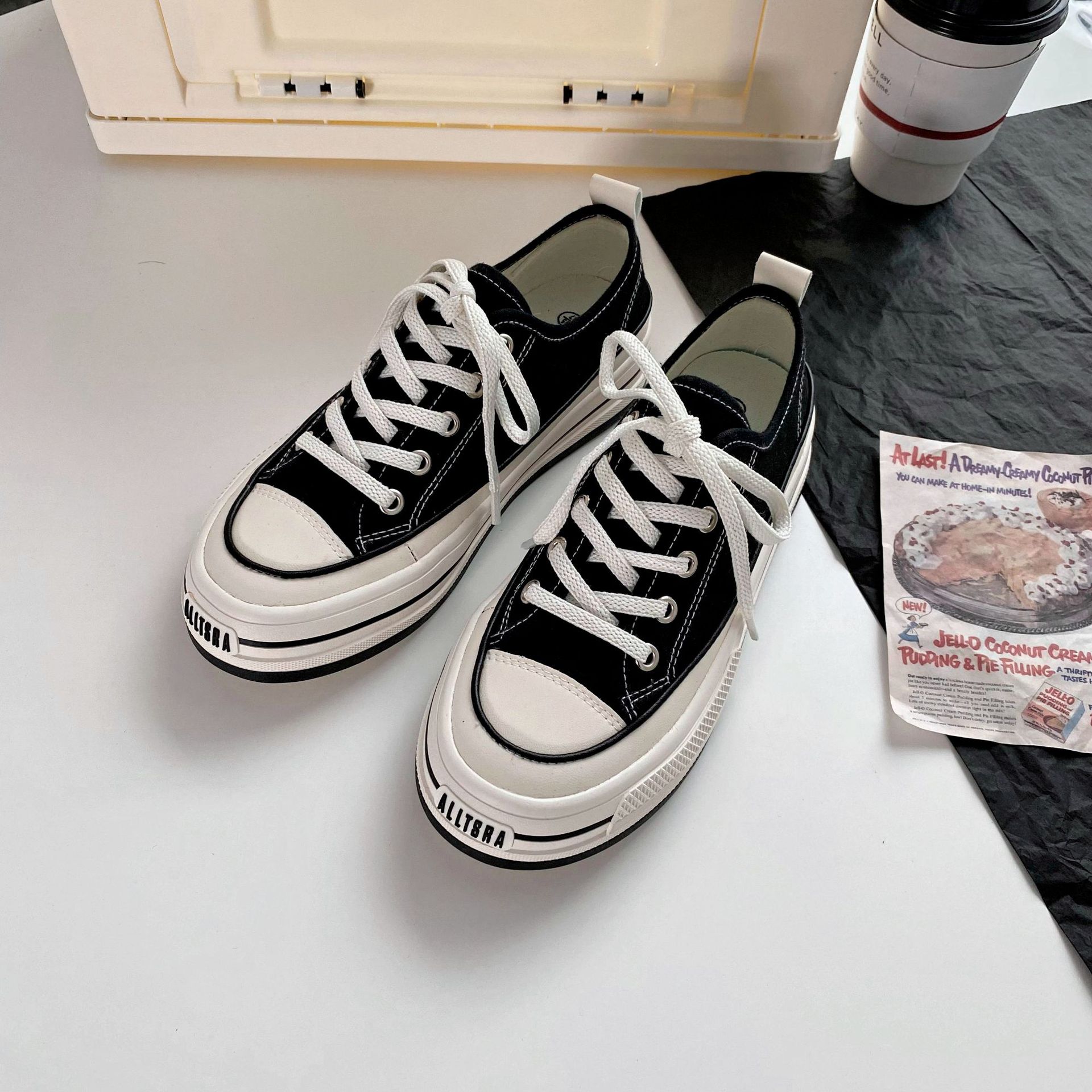 

мода Холщовые туфли женские весна лето повседневные прогулочные платформы вулканизированные туфли женские модные массивные кроссовки Zapatos Para Mujer 37 чёрный