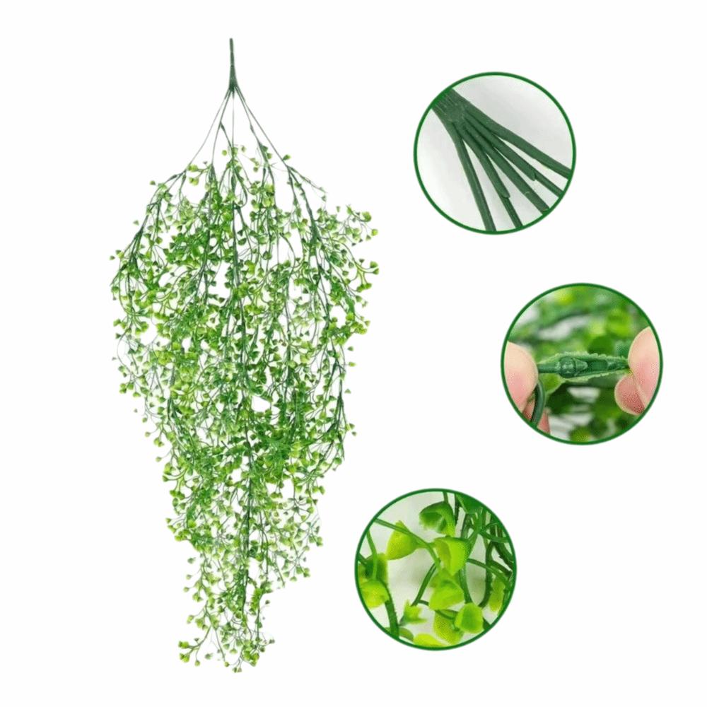 Vindistensdesign Konstgjorda Hängväxter UV-beständig Gyllene Klockpil Konstgjorda Blommor Rumsinredning