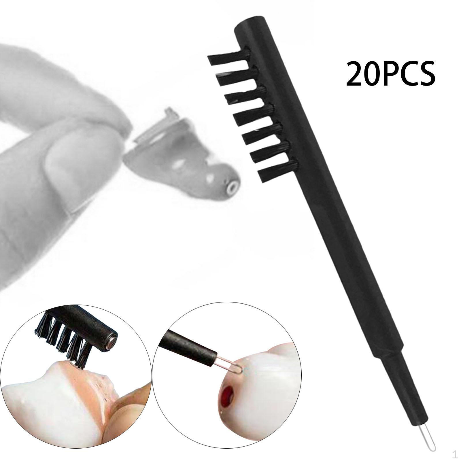 

20 шт. Щетки для чистки слуховых аппаратов, удаление ушной серы, гарнитура, наушники, практичные Seven Hole Brush