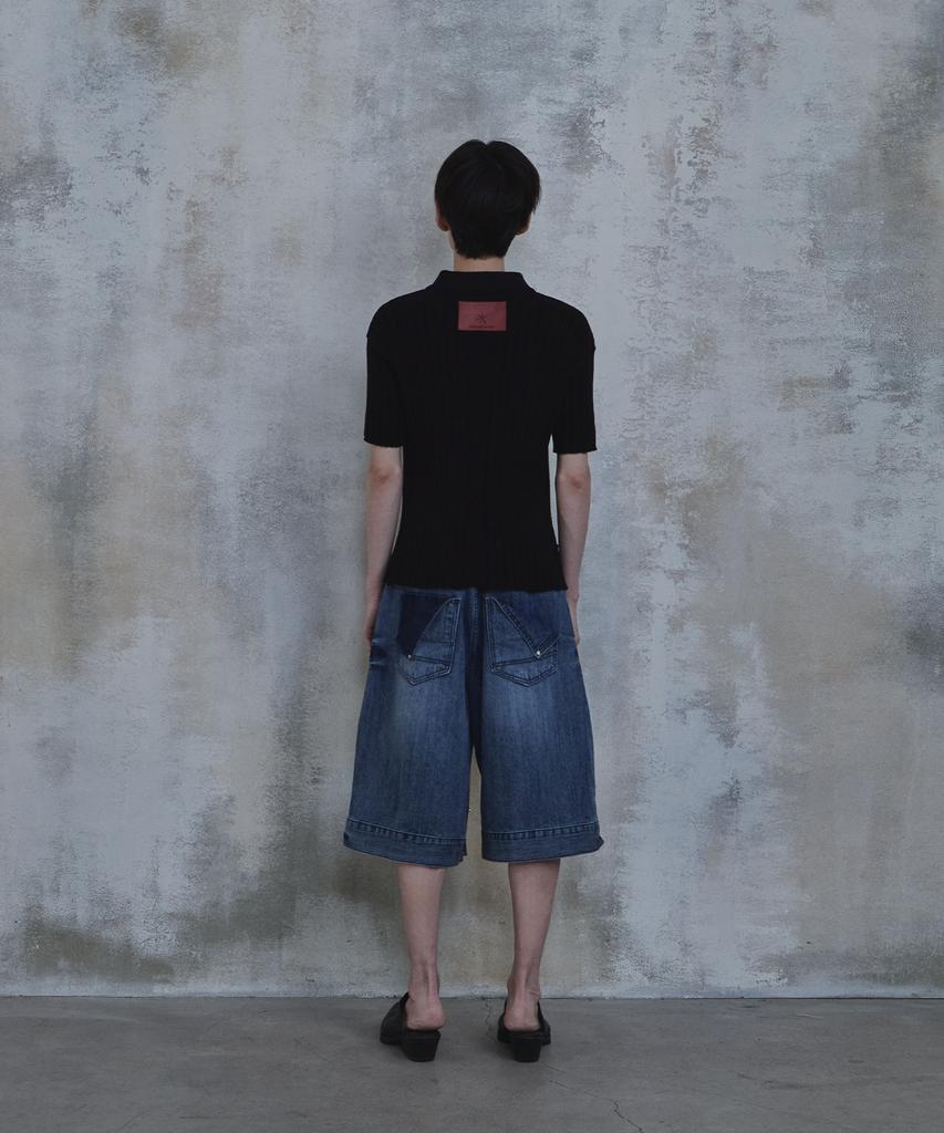 PARADIGMFILM [Ep.02] Double Collar Half Zip Knit (Black)