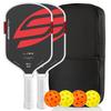 Pickleball Paddle Set Carbon Fiber T700 Textured Surface Kids Beginner Racket Full
