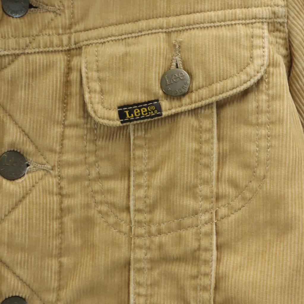 Lee STORM RIDER Corduroy Trucker Jacket 36 beige Back bore Women Used