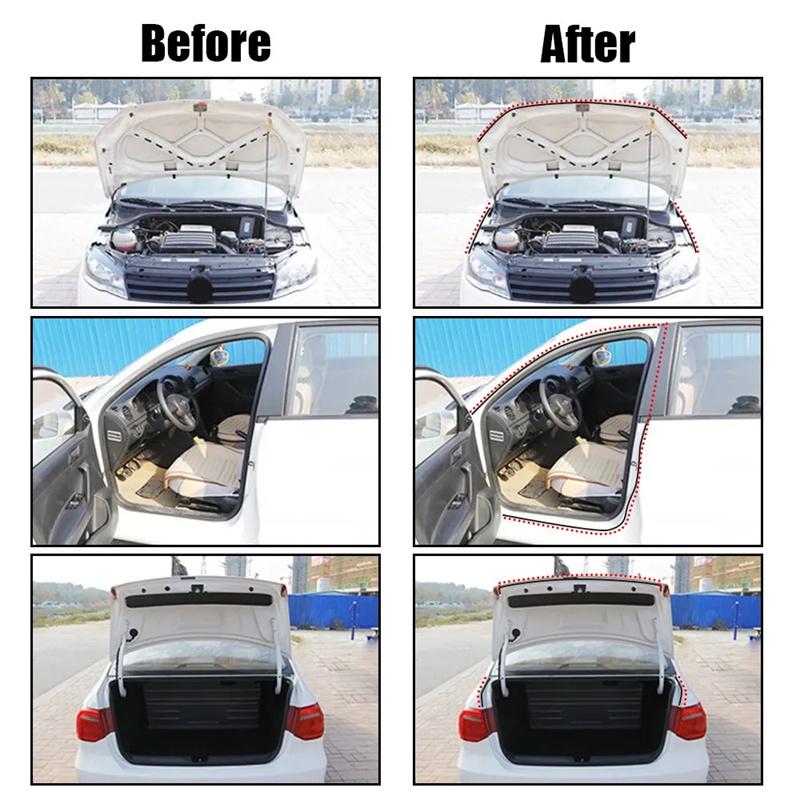 Rubber Seals Sticker Sound Insulation Sealing Interior Accessories Weatherstrip Car Door Seal Strips 5M B Shape
