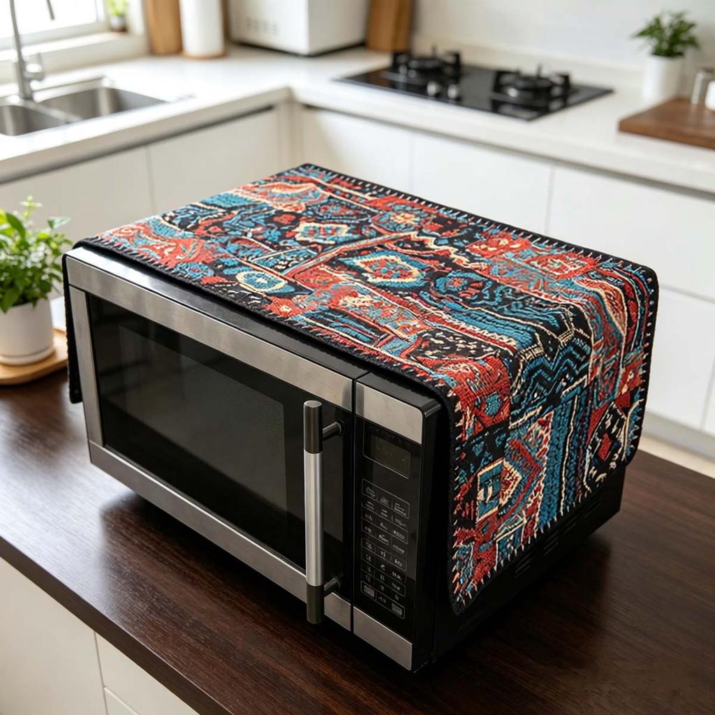 30x90cm Easy to Install Cotton Linen Microwave Dust Cover Anti Dust Cover