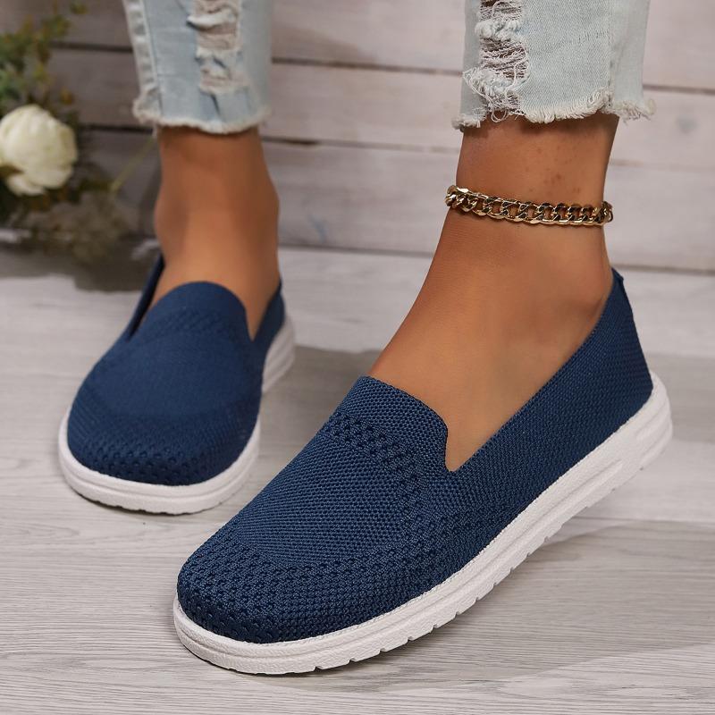 Summer new large size round head flat-soled single shoes women's shallow mouth casual shoes overalls fly-woven shoes