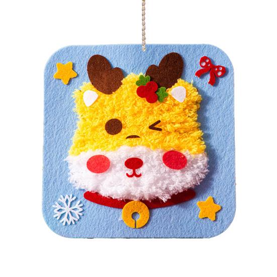 1/7/10Pcs Christmas Handmade DIY Material Bag Easy to Operate Embroidered Doll Set with Cartoon Animal Pattern Sewing Craft Kit