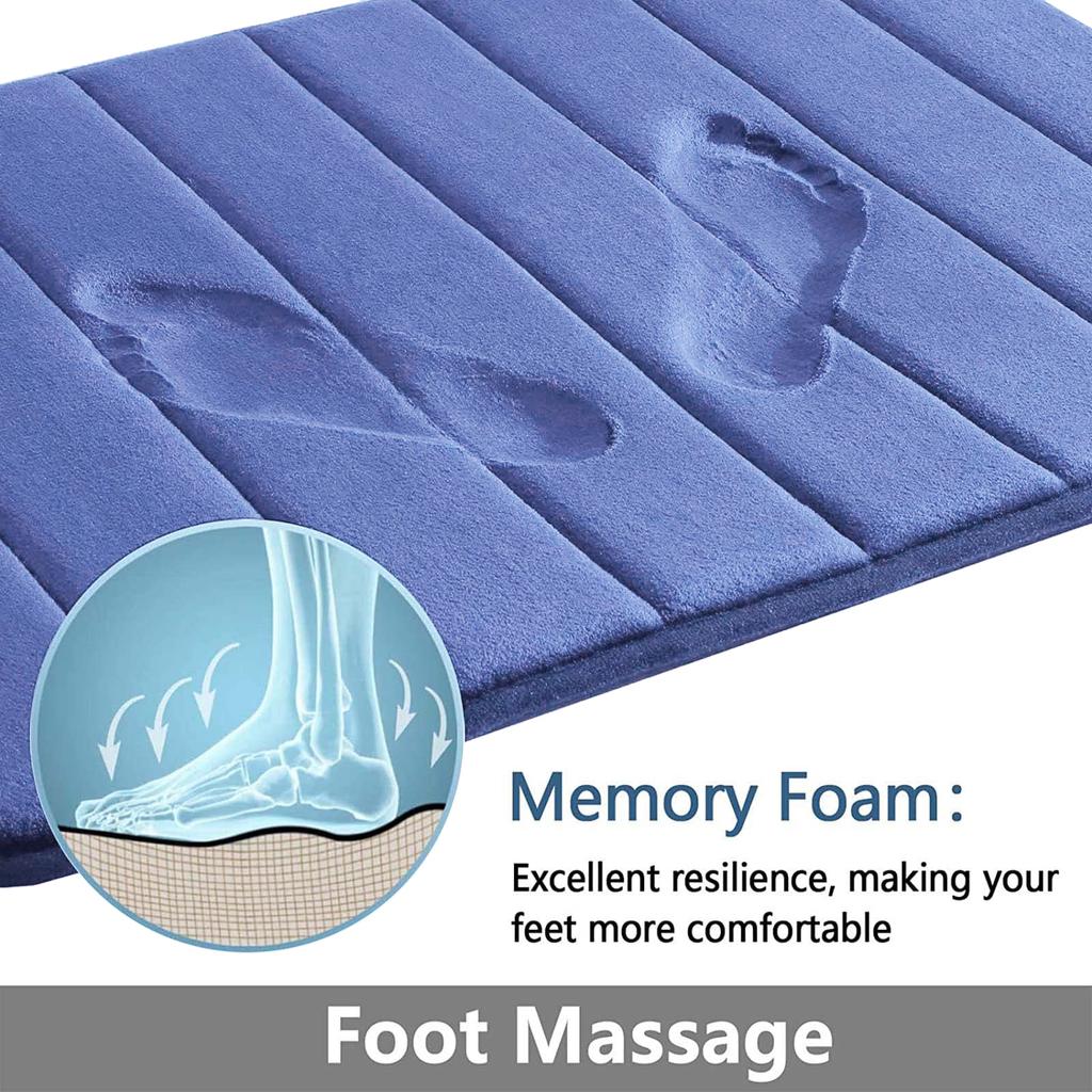 1/2/3Pieces Memory Foam Bathroom Mat Set Non-slip Bath Mat Super Absorbent Water Bathroom Floor Mat Machine Washable Toilet Rug