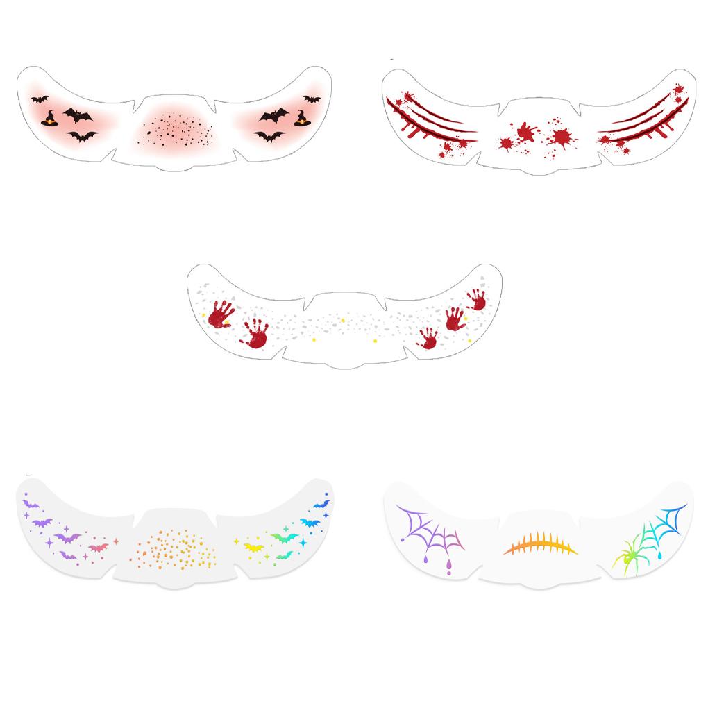 New 10PCS Halloween Face Tattoo Sticker Hot Stamping Freckles Makeup Radiation Fake Freckles Christmas Temporary Tattoo Stickers