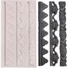 1 Pcs Baroque Cake Border Silicone Mold, Reble Cake Decoration Fondant Mold for Wedding Cupcake Toppers, Chocolate, Candy, Clay, Plaster, Resin, Home