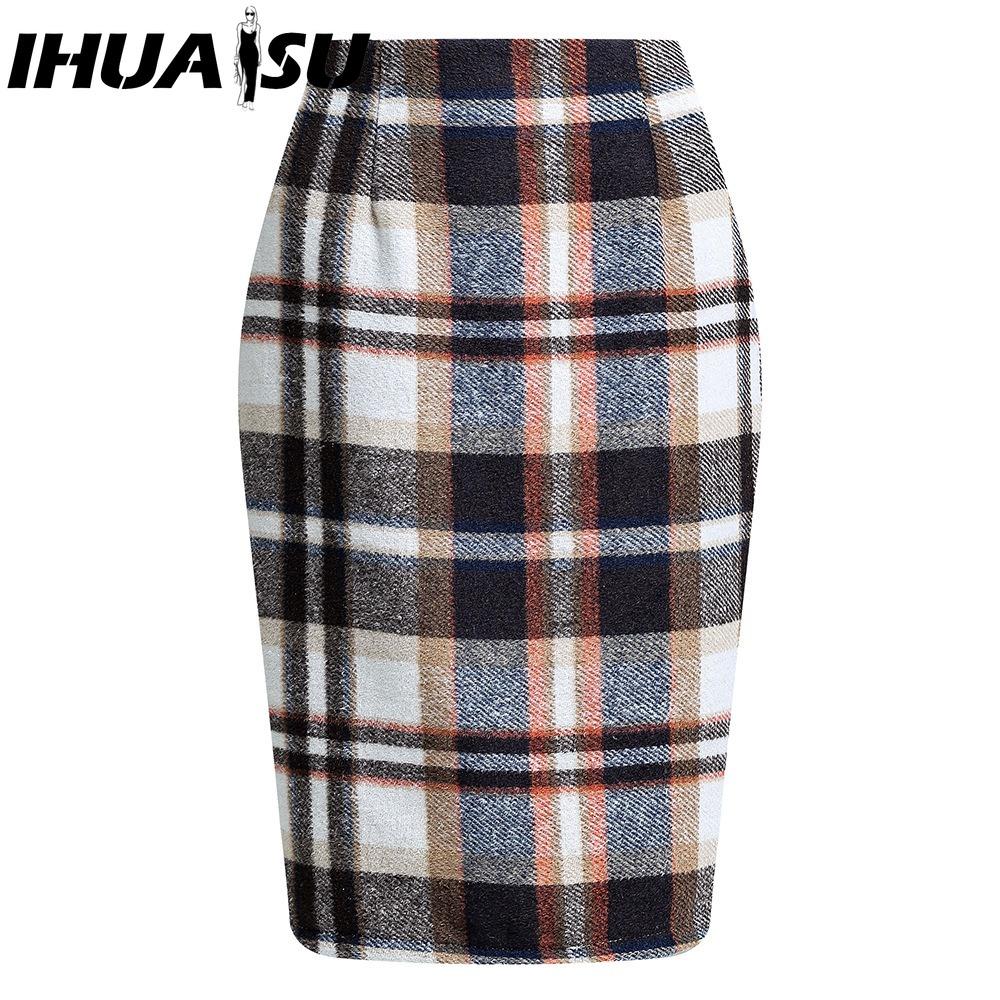 IHUASU Damska Moda Casual Letnia Wiosenna Spódnica