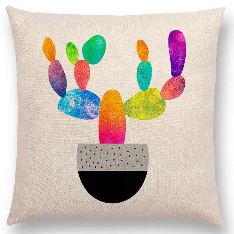 Latest Lovely Happy Cactus Pretty Pineapple Colourful Ice Cream Precious Agate Prints Car Cushion Cover Sofa Throw Pillow Case