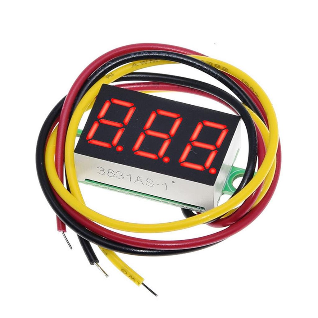 Miniature 0.36 Inch Voltage Gauge Easy To Read Screen Digital Voltmeter for Automotive & Motorcycle Circuit Testing