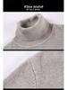 Men's Winter High Neck Thick Loose Knit Sweater - Solid Color Casual Versatile Top