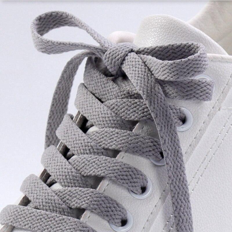 1Pair 36colors Flats Shoelaces Classic Shoe Laces Off Sneaker White Sports Men Women Children Shoelace Casual Shoe Strings