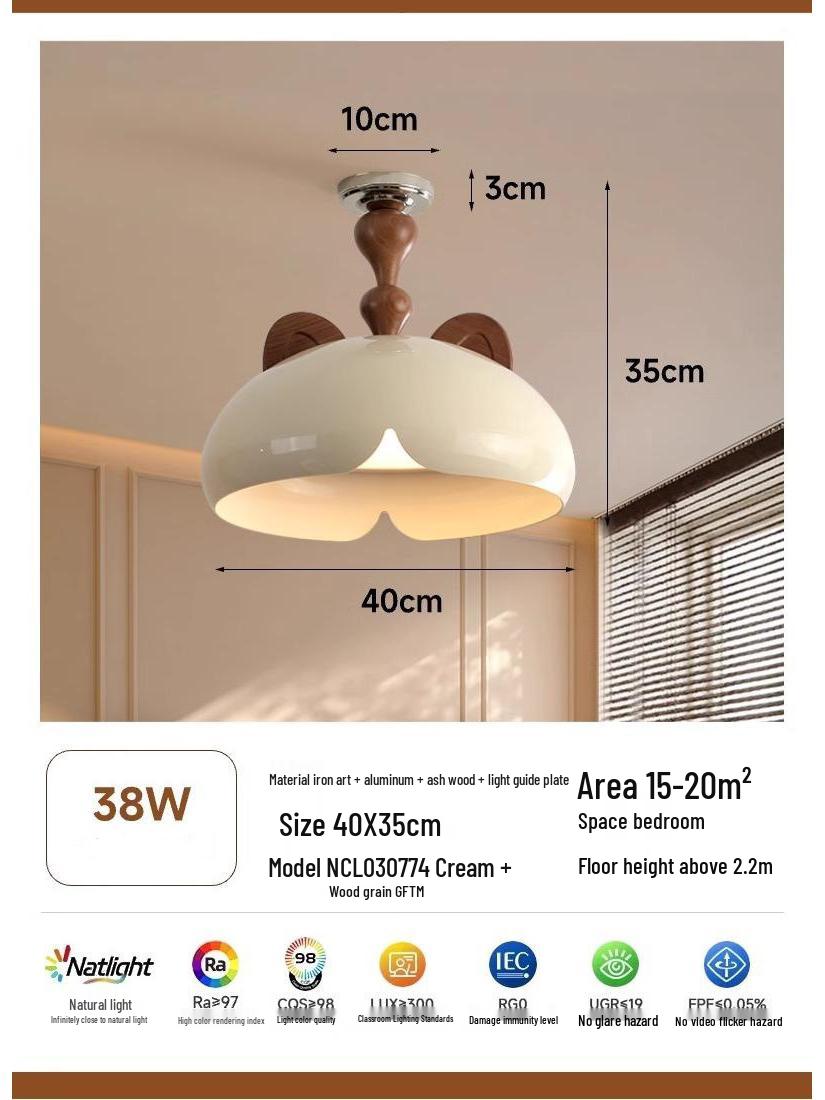 

Стельовий світильник із повним спектром для захисту очей для спальні, дитячої кімнати та кабінету - Колір Вітряний крем, яєчна шкаралупа