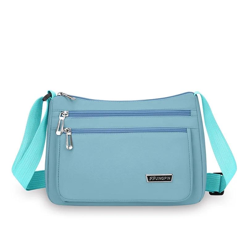 Multi-Layer Shoulder Bag Crossbody Bag for Women Messenger Bags Waterproof Lightweight Nylon Ladies Handbag