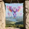 Sky Blue Bird Colorful Art Decoration, Colorful Translucent Pendant Home Decoration (8 Inches)