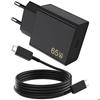 Chargeur Rapide 65W + Câble USB-C Pour Samsung Galaxy A57 A37 A16 A17 A23 A26 A14 S26 - Noir
