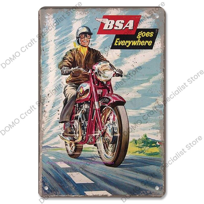 Vintage Motocross Poster Metal Tin Signs  Motorcycle Grand Prix Metal Plaque Retro Wall Decor for Garage Moto Club Man Cave