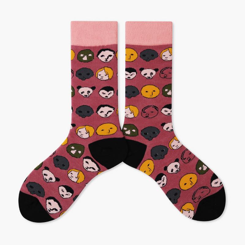 Autumn/Winter Couples Skateboard Sox Creative Abstract Art Harajuku Hip Hop Streets Tide Socks Colorful Funny Socks Skarpetki