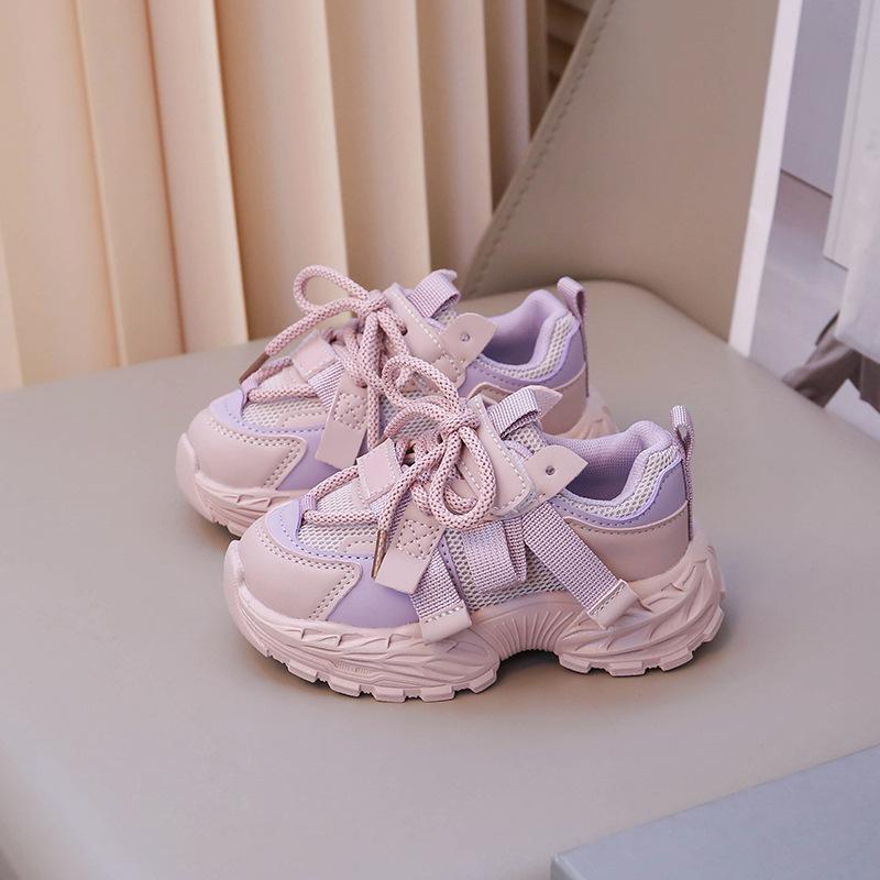 Children's sports shoes 2025 spring and autumn new boys' shoes girls' dad shoes baby soft-soled children's breathable mesh shoes