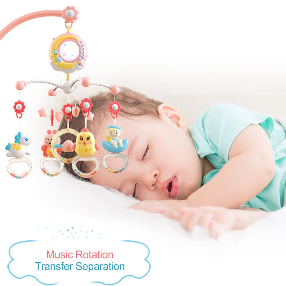 Cama de campana de cabecera de bebé Música giratoria Cama de sonajero Cama de campana de cabecera de bebé Música giratoria Cama de sonajero