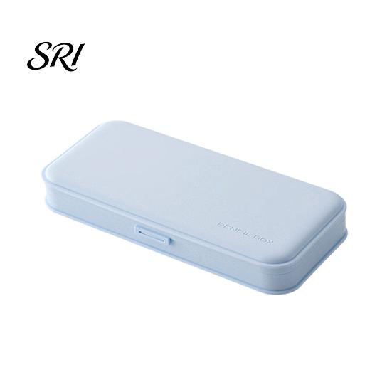 Pressure-resistant Pencil Holder Stationery Box Portable Thin Large Capacity Macaron Color Travel-friendly Container Case with Partitioned Storage