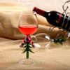 Beverage Drinking Cup for Party Use Glass Cup Elegant with Mini Scarf Christmas Gift Stemwares Wine Glass High Stemmed 1/2pcs