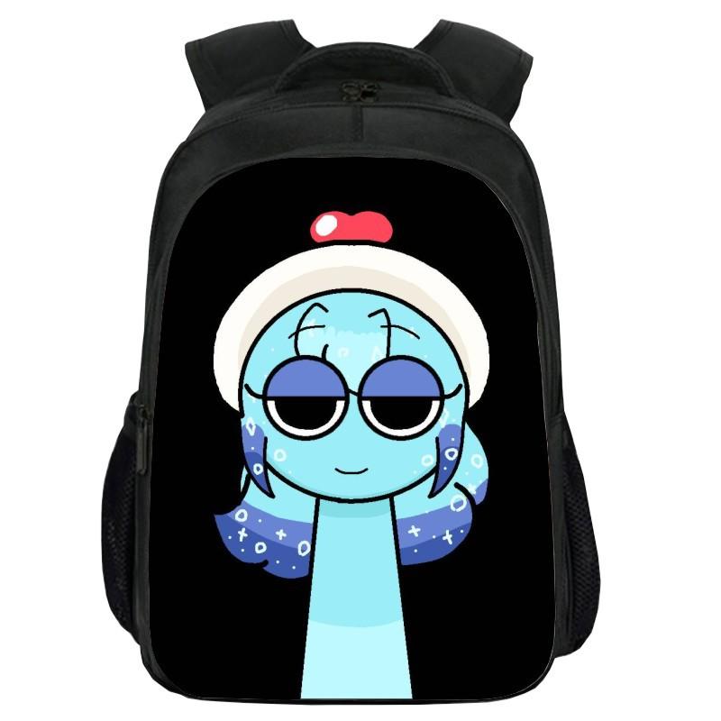 Printed Rhythm Box Sprunki Double-Layer Schoolbag, Cartoon Diy Student Computer Backpack, Backpack For Men