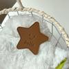 Solid Color Leather Pentagram Mobile Phone Airbag Bracket Pasted Portable Desktop Folding Ring Bracket Simple Internet Celebrity