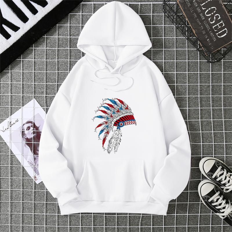 Winter Trend Simple Printed Hoodie Women's Top Fashion Women 100% Pure Cotton Black Loose and Comfortable