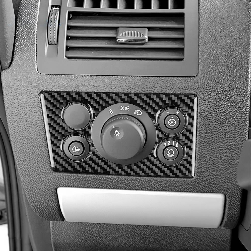 Uhlíková vlákna Pro Opel Zafira 2004-2010 Kryt spínače světlometů Odolný proti poškrábání a opotřebení Dekorace interiéru Ochranné Cer Příslušenství