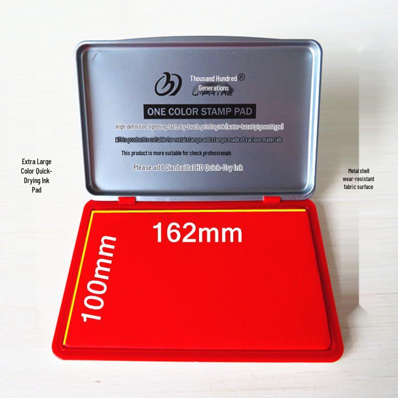 Quick-Dry Multi-Color Ink Pad for Stamping and Handprints - Red, Blue, Black Options