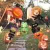 5/10pcs Mini Halloween Element Death Bat Pumpkin Aluminum Coil Balloons Random Style Halloween Terror Party Decoration Globos