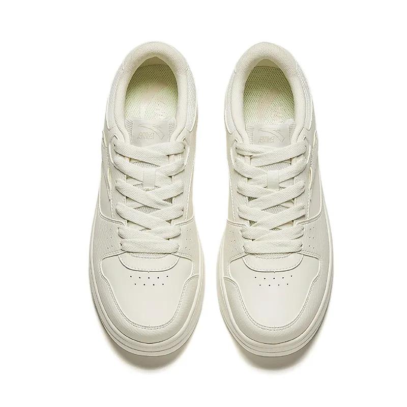 Anta Lightness White Sneakers Abrasion Resistant Lightweight Height Increasing (Unisex) Skate Shoes 912438010 6