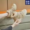 Shoes women's 2025 new popular high-top shoes thick-soled heightening dad shoes extra thick velvet shoes winter sports shoes