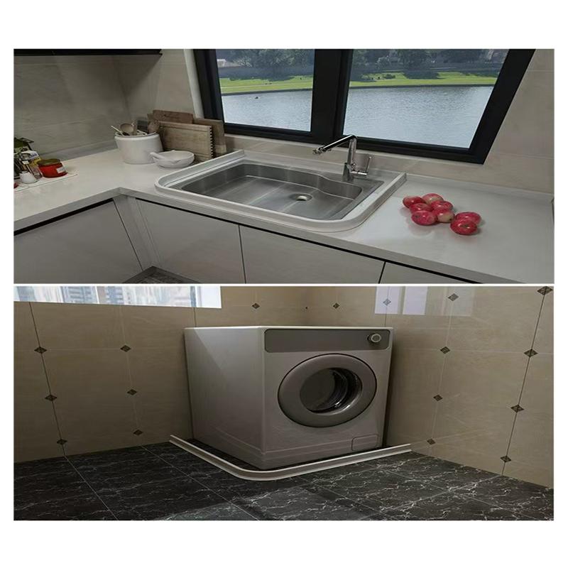 New Self-Adhesive Silicone Water Stopper Water Retaining Strip Bendable Bathroom Door Washing Machine Shower Dam Barrier
