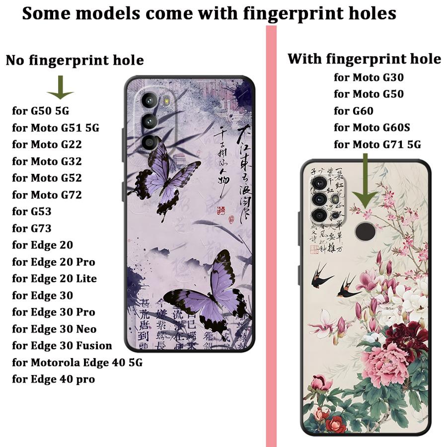 Retro Butterfly Case for Motorola Moto G22 Edge40 G71 G52 G50 G51 G73 G32 Edge 20 Pro 30 Lite G60s G53 G30 Phone Cover