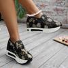 Fashion Plus Size 35-43 Shoes for Women Platform Wedges Sneakers Lace Mesh Slip On Comfortable Casual Non-slip Loafers Zapatos De Mujer