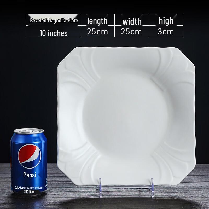 

Zhishi 10-inch Square 3-Compartment Ceramic Dumpling Plate