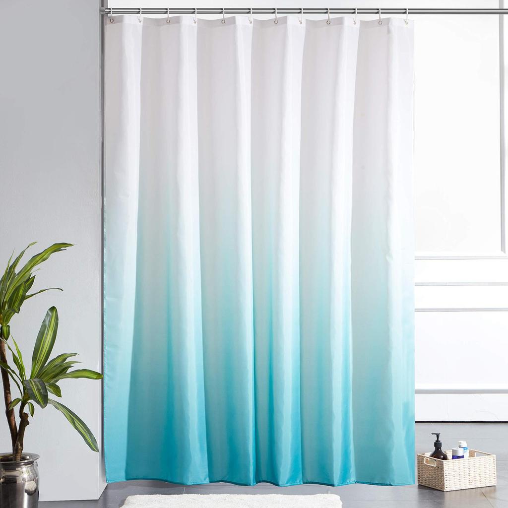 Gradual Change Digital Printing Shower Curtain, Waterproof Bathroom Curtain, Polyester Thickened Shower Cover Bathroom Curtain