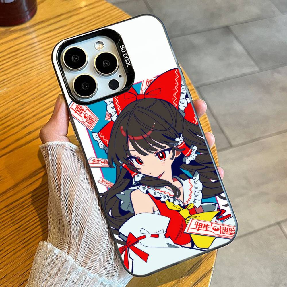 

Hakurei Reimu Touhou Phone Case For iPhone 16 17 15 14 12 13 Pro Max Black Candy Matte Shockproof Cover iPhone16plus