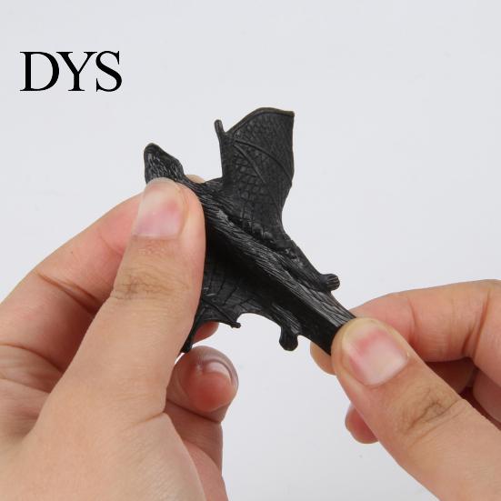Scary 20Pcs Simulation Bat Funny Realistic Anti-fade Wear-resistant Tricky Artificial Props Mini Halloween Luminous Ornament Party Supplies