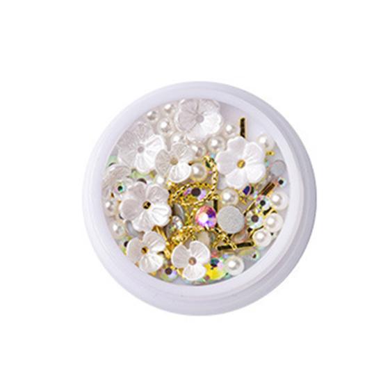 Shell Flower Bead Rhinestone Mixed 3D Nail Art Sequin DIY Manicure Jewelry Decor