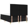 Box Spring Bed with Mattress Black 140 x 190 cm Fabric